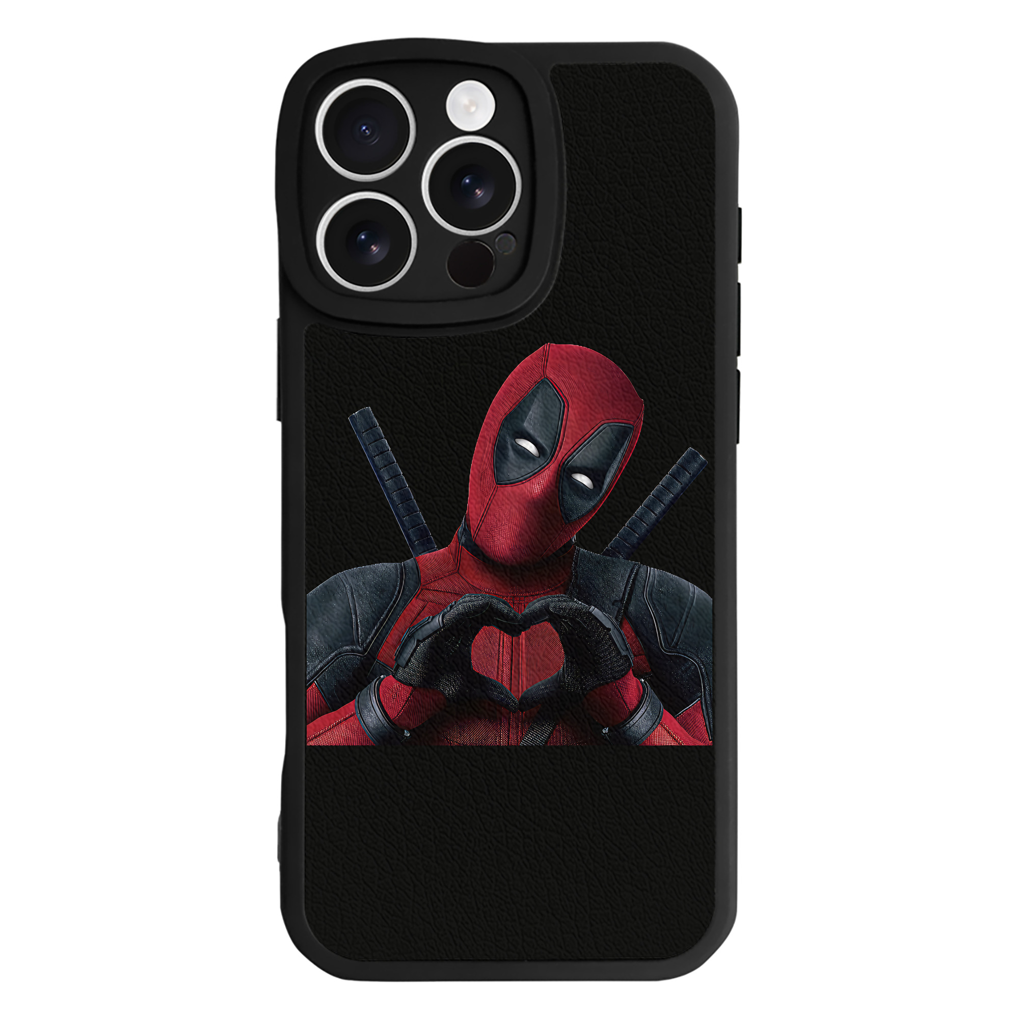 （画像用） Deadpool デッドプール 【iPhone 16シリーズ対応】シリコンスマホケース（レザー調） 材質：シリコン
